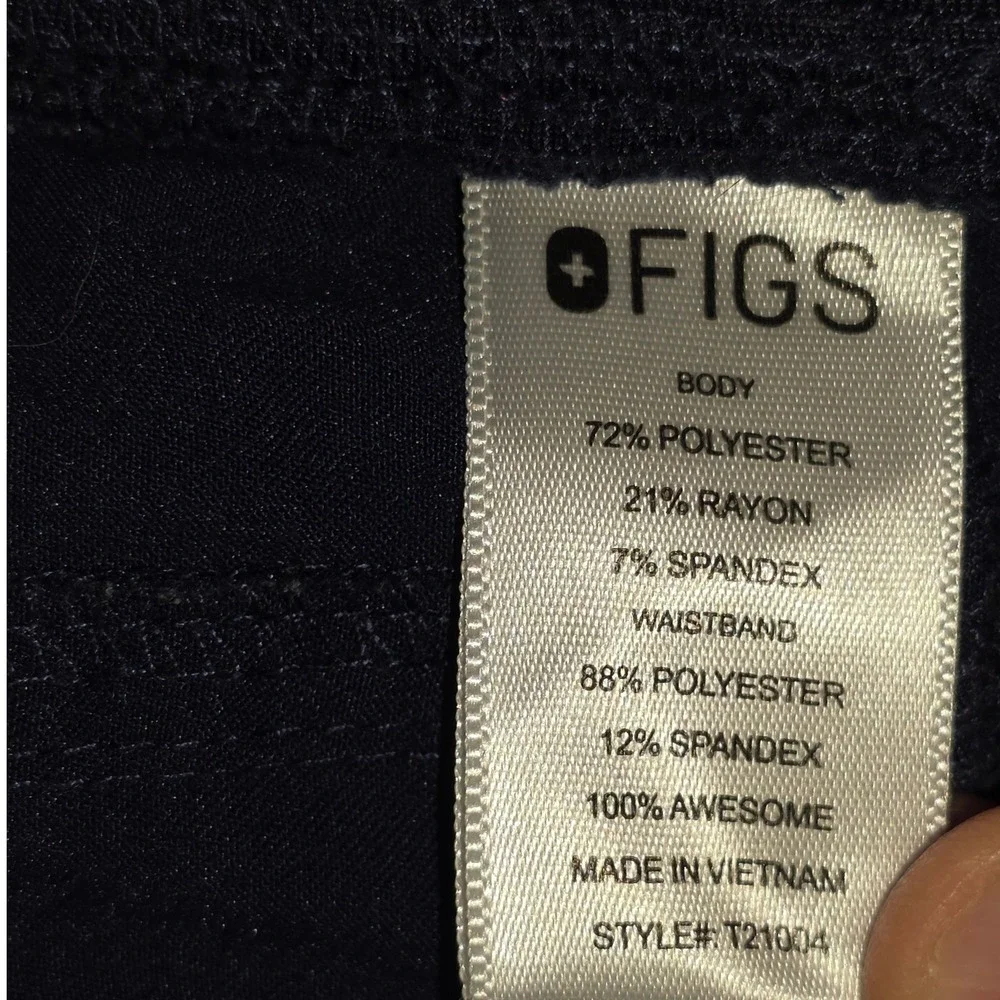 Figs Navy Blue Scrub Pants Technical Collection T21004 Mens Small Drawstring